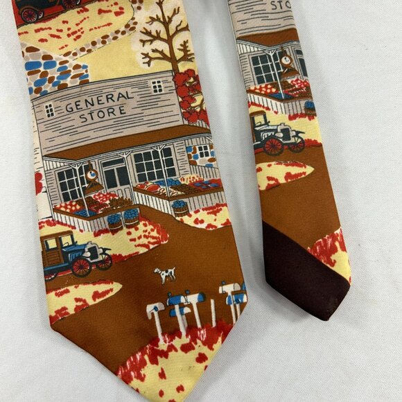 Vintage Creative Neckwear Novelty Necktie Tie General Store Grandpacore READ - Picture 3 of 10